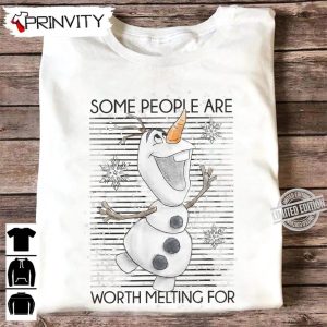 Some People Are Worth Melting For Sweatshirt Disney Frozen Olaf Gifts For Christmas Unique Xmas Gifts Unisex Hoodie T Shirt Long Sleeve Tank Top 4