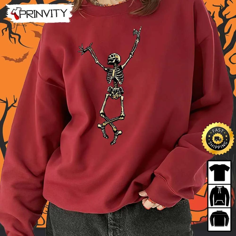 Spooky Scary Skeletons Dance Alt Aesthetic Halloween Indie Alternative Sweatshirt, Silly Symphony Skeleton Dance, Skeleton Halloween, Unisex Hoodie, T-Shirt, Long Sleeve, Tank Top - Prinvity