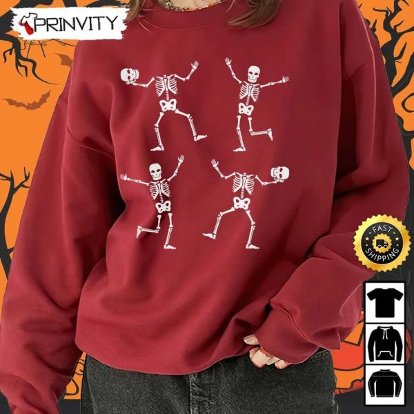 Spooky Scary Skeletons Dance Halloween Challenge Sweatshirt, Silly Symphony Skeleton Dance, Skeleton Halloween, Skeleton Dance Disney, Unisex Hoodie, T-Shirt, Long Sleeve, Tank Top – Prinvity