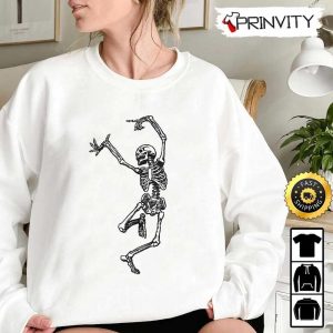 Spooky Scary Skeletons Dance Halloween Sweatshirt Silly Symphony Skeleton Dance Skeleton Halloween Skeleton Dance Disney Unisex Hoodie T Shirt Long Sleeve Prinvity 3