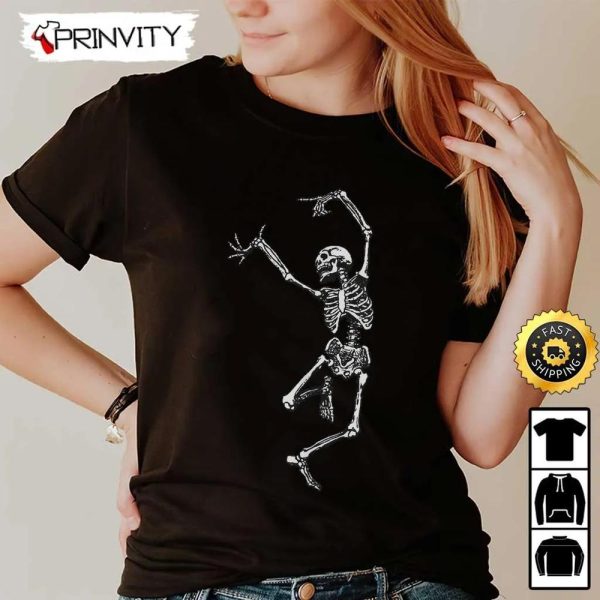 Spooky Scary Skeletons Dance Halloween Sweatshirt, Silly Symphony Skeleton Dance, Skeleton Halloween, Skeleton Dance Disney, Unisex Hoodie, T-Shirt, Long Sleeve, Tank Top – Prinvity