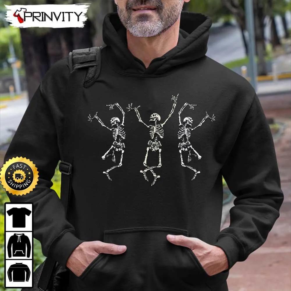 Spooky Scary Skeletons Dance Sweatshirt, Silly Symphony Skeleton Dance, Skeleton Halloween, Skeleton Dance Disney, Unisex Hoodie, T-Shirt, Long Sleeve, Tank Top - Prinvity