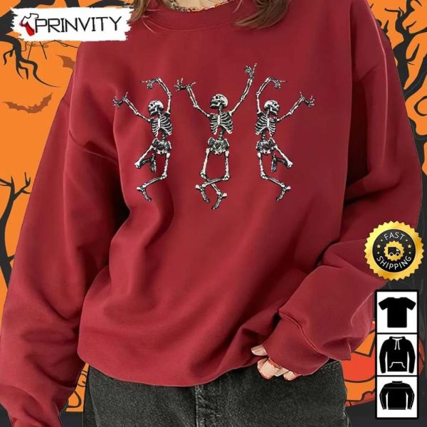 Spooky Scary Skeletons Dance Sweatshirt, Silly Symphony Skeleton Dance, Skeleton Halloween, Skeleton Dance Disney, Unisex Hoodie, T-Shirt, Long Sleeve, Tank Top – Prinvity