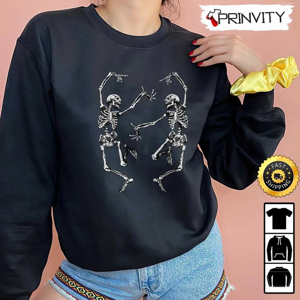 Spooky Scary Skeletons Dance Of Death Macabre Sweatshirt, Silly Symphony Skeleton Dance, Skeleton Halloween, Skeleton Dance Disney, Unisex Hoodie, T-Shirt, Long Sleeve, Tank Top - Prinvity