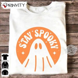 Stay Spooky Ghost Orange Sweatshirt Halloween Pumpkin Gift For Halloween Halloween Holiday Unisex Hoodie T Shirt Long Sleeve Tank Top Prinvity 14 1