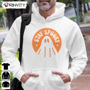Stay Spooky Ghost Orange Sweatshirt Halloween Pumpkin Gift For Halloween Halloween Holiday Unisex Hoodie T Shirt Long Sleeve Tank Top Prinvity 3 1