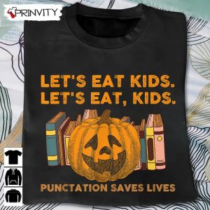 Teachers Halloween Pumpkin Lets Eat Kids Sweatshirt Gift For Halloween Halloween Holiday Unisex Hoodie T Shirt Long Sleeve Tank Top Prinvity 12