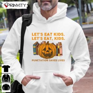 Teachers Halloween Pumpkin Lets Eat Kids Sweatshirt Gift For Halloween Halloween Holiday Unisex Hoodie T Shirt Long Sleeve Tank Top Prinvity 3