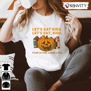 Teachers Halloween Pumpkin Lets Eat Kids Sweatshirt Gift For Halloween Halloween Holiday Unisex Hoodie T Shirt Long Sleeve Tank Top Prinvity 5