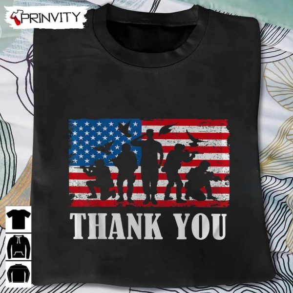 Thank You Army T-Shirt, Veterans Day, Never Forget Memorial Day, Gift For Father’S Day, Unisex Hoodie, Sweatshirt, Long Sleeve, Tank Top