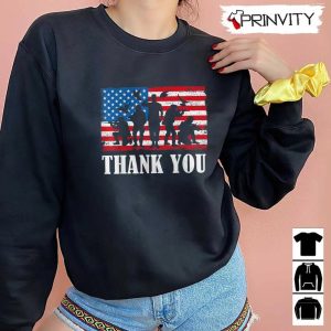 Thank You Army T Shirt Veterans Day Never Forget Memorial Day Gift For Fathers Day Unisex Hoodie Sweatshirt Long Sleeve Tank Top 4