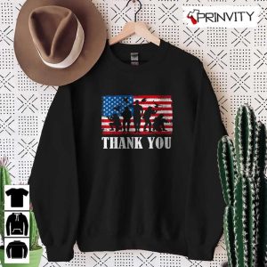 Thank You Army T Shirt Veterans Day Never Forget Memorial Day Gift For Fathers Day Unisex Hoodie Sweatshirt Long Sleeve Tank Top 5