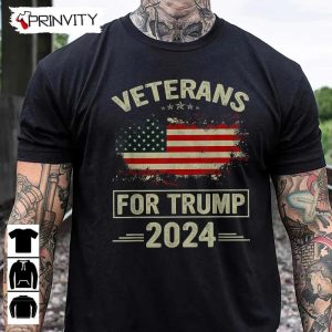 Veterans For Trump 2024 T Shirt Veterans Day Never Forget Memorial Day Gift For Fathers Day Unisex Hoodie Sweatshirt Long Sleeve Tank Top 2