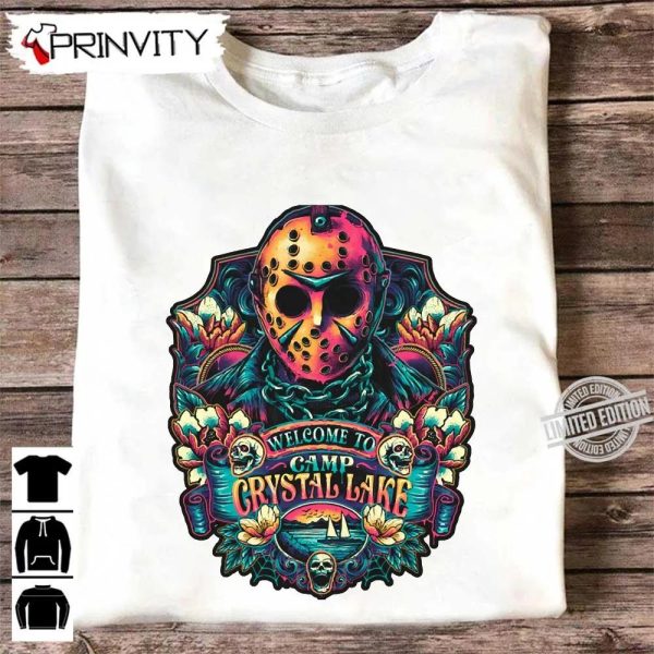 Welcome To Camp Crystal Lake T-Shirt, Michael Myers, Gift For Halloween, Horror Movies, Unisex Hoodie, Sweatshirt, Long Sleeve, Tank Top