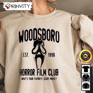 Woodsboro Horror Film Club Est 1996 Sweatshirt, Happy Halloween, Horror Movies, Gift For Halloween, Unisex Hoodie, T-Shirt, Long Sleeve, Tank Top