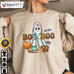 Boo Boo Crew Cute Nurse Ghost Halloween Pumpkin Sweatshirt, Happy Halloween, Gift For Halloween, Unisex Hoodie, T-Shirt, Long Sleeve, Tank Top