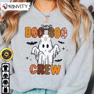Boo Boo Crew Nurse Spooky Ghost Halloween Sweatshirt, Happy Halloween, Gift For Nurse, Gift For Halloween, Unisex Hoodie, T-Shirt, Long Sleeve, Tank Top