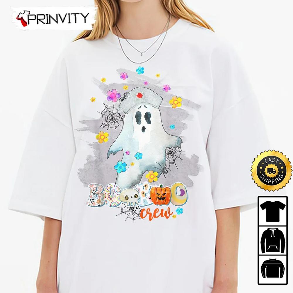 Boo Boo Crew Nurse Spooky Halloween Sweatshirt, Happy Halloween, Gift For Halloween, Unisex Hoodie, T-Shirt, Long Sleeve, Tank Top