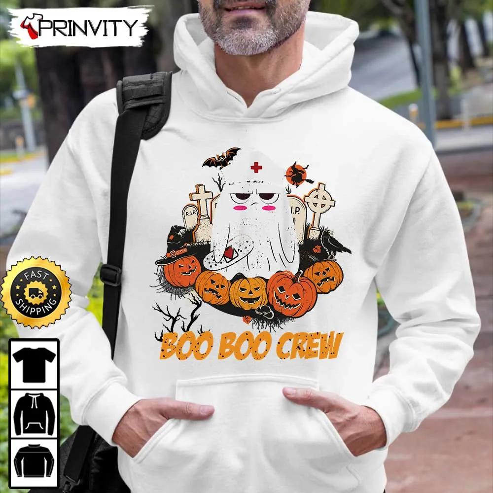 Boo Boo Crew Spooky Nurse Halloween Pumpkin Sweatshirt, Happy Halloween, Gift For Nurse, Unisex Hoodie, T-Shirt, Long Sleeve, Tank Top