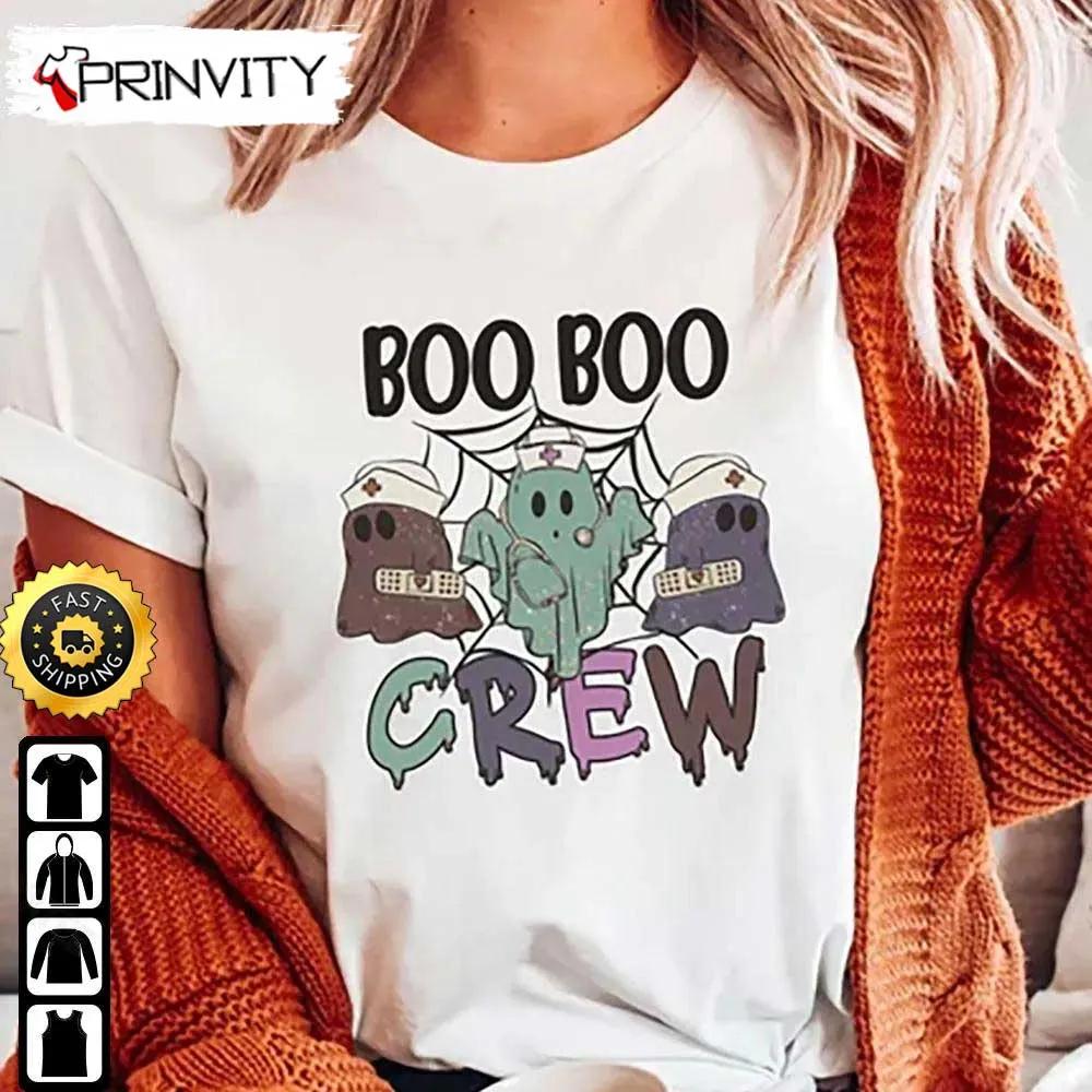 Halloween Nurse Boo Boo Crew Ghost Spooky Season Sweatshirt, Happy Halloween, Gift For Halloween, Unisex Hoodie, T-Shirt, Long Sleeve, Tank Top
