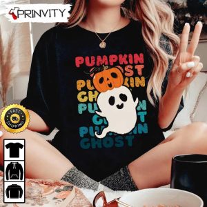 Halloween Pumpkin Ghost Friend Sweatshirt Happy Halloween Holiday Gift For Halloween Unisex Hoodie T Shirt Long Sleeve Prinvity 3