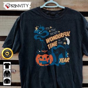 Halloween Pumpkin It's The Most Wonderful Time Of The Year T-Shirt, Happy Halloween Holiday, Gift For Halloween, Unisex Hoodie, Sweatshirt, Long Sleeve - Prinvity
