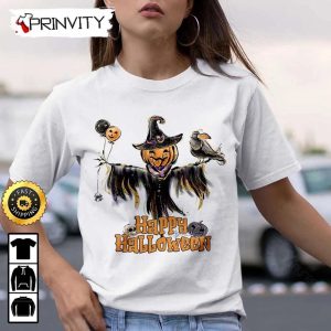 Happy Halloween Pumpkin Spooky T-Shirt, Happy Halloween Holiday, Gift For Halloween, Unisex Hoodie, Sweatshirt, Long Sleeve - Prinvity