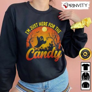 Im Just Here For The Candy Ghost Sweatshirt Trick or Treat Happy Halloween Gift For Holiday Unisex Hoodie T Shirt Long Sleeve Tank Top 4