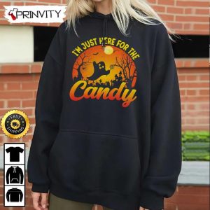 Im Just Here For The Candy Ghost Sweatshirt Trick or Treat Happy Halloween Gift For Holiday Unisex Hoodie T Shirt Long Sleeve Tank Top 5