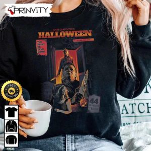 John Carpenter's Halloween Ends 44 Year Of Teror 1978-2022 Sweatshirt, Michael Mayer, Horror Movies, Gift For Halloween, Unisex Hoodie, T-Shirt, Long Sleeve - Prinvity