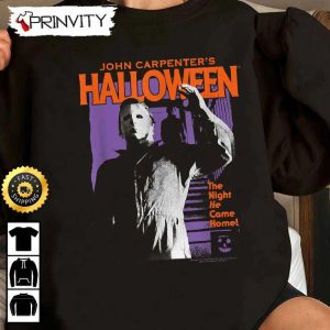 John Carpenter’s Halloween Michael Myers The Night He Came Hamel Sweatshirt, Horror Movies, Gift For Halloween, Unisex Hoodie, T-Shirt, Long Sleeve – Prinvity