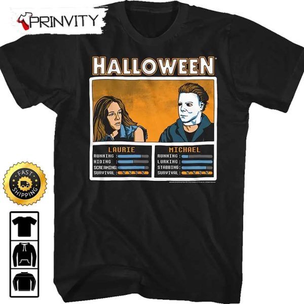 Michael Myers Video Game T-Shirt, Horror Movies, Gift For Halloween, Unisex Hoodie, Sweatshirt, Long Sleeve – Prinvity