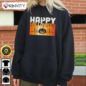 Pumpkin Happy Halloween Heartbeat Sweatshirt Happy Halloween Holiday Gift For Halloween Unisex Hoodie T Shirt Long Sleeve Prinvity 6