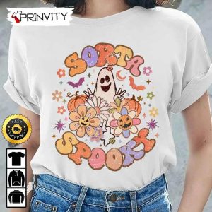 Sorta Spooky Hippie Ghost Sweatshirt, Gifts For Halloween, Halloween Holiday, Unisex Hoodie, T-Shirt, Long Sleeve, Tank Top – Prinvity