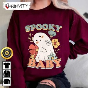 Spooky Ghost Season Baby Cute Sweatshirt, Gifts For Halloween, Halloween Holiday, Unisex Hoodie, T-Shirt, Long Sleeve, Tank Top - Prinvity