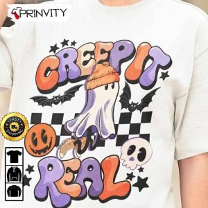 Spooky Halloween Creep Is Real Gangstar Ghost Sweatshirt, Gifts For Halloween, Halloween Pumpkin. Unisex Hoodie, T-Shirt, Long Sleeve, Tank Top - Prinvity