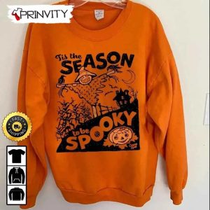 Spooky Halloween Tis The Season To Be Spooky Sweatshirt, Gifts For Halloween, Halloween Holiday, Unisex Hoodie, T-Shirt, Long Sleeve, Tank Top – Prinvity