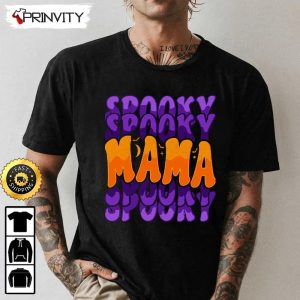 Spooky Mama Typography Halloween Sweatshirt Gifts For Halloween Halloween Holiday Unisex Hoodie T Shirt Long Sleeve Tank Top Prinvity 1