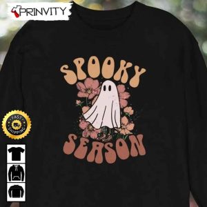 Spooky Season Freak In The Sheet Floral Sweatshirt, Gifts For Halloween, Halloween Pumpkin. Unisex Hoodie, T-Shirt, Long Sleeve, Tank Top - Prinvity
