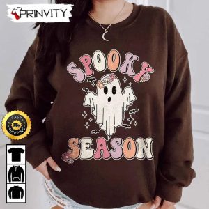Spooky Season Ghost Baby Cute Sweatshirt Gifts For Halloween Halloween Holiday Unisex Hoodie T Shirt Long Sleeve Tank Top Prinvity 5
