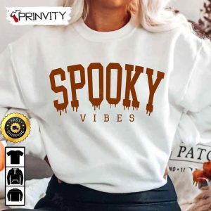 Spooky Vibes Halloween Sweatshirt, Gifts For Halloween, Halloween Holiday, Unisex Hoodie, T-Shirt, Long Sleeve, Tank Top - Prinvity