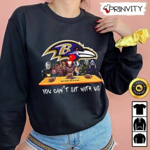 Baltimore Ravens Horror Movies Halloween Sweatshirt You Cant Sit With Us Gift For Halloween National Football League Unisex Hoodie T Shirt Long Sleeve Prinvity 5