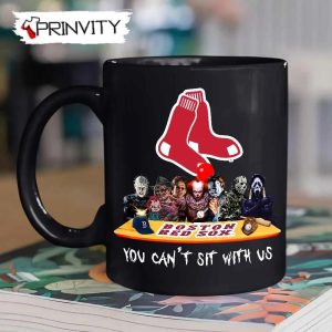 Boston Red Sox Horror Movies Halloween Mug, Size 11Oz &amp; 15Oz, You Can't Sit With Us, Gift For Halloween, Boston Red Sox Club Major League Baseball - Prinvity