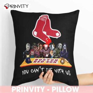 Boston Red Sox Horror Movies Halloween Pillow, You Can’t Sit With Us, Gift For Halloween, Boston Red Sox Club Major League Baseball, Size 14”x14”, 16”x16”, 18”x18”, 20”x20” – Prinvity