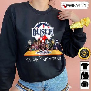 Busch Light Apple Beer Horror Movies Halloween Sweatshirt, You Can’t Sit With Us, International Beer Day, Gift For Halloween, Unisex Hoodie, T-Shirt, Long Sleeve – Prinvity
