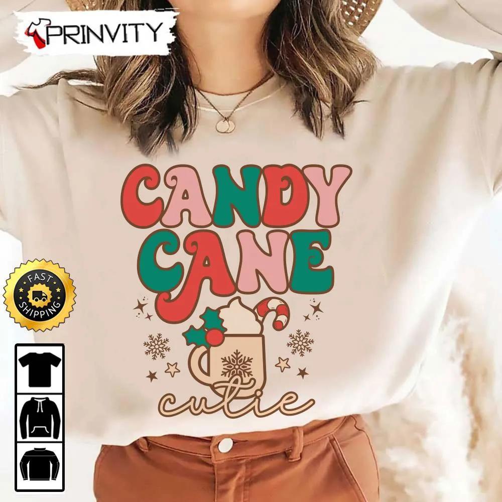 Best Christmas Gifts 2022 Candy Cane Cutie Sweatshirt Merry Christmas Gifts For Christmas Happy Holiday Unisex Hoodie T Shirt Long Sleeve Tank Top Prinvity 4