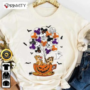 Chip And Dale Halloween Pumpkin Balloon Matching Sweatshirt, Walt Disney, Gift For Halloween, Unisex Hoodie, T-Shirt, Long Sleeve – Prinvity