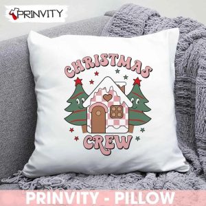 Christmas Crew Pillow, Merry Christmas, Gifts For Christmas, Happy Holiday, Size 14”x14”, 16”x16”, 18”x18”, 20”x20” – Prinvity