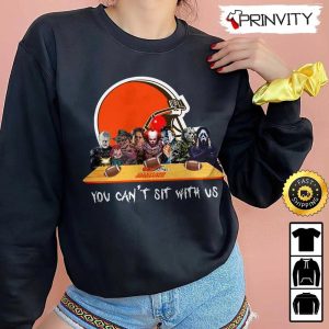 Cleveland Browns Horror Movies Halloween Sweatshirt You Cant Sit With Us Gift For Halloween National Football League Unisex Hoodie T Shirt Long Sleeve Prinvity 4
