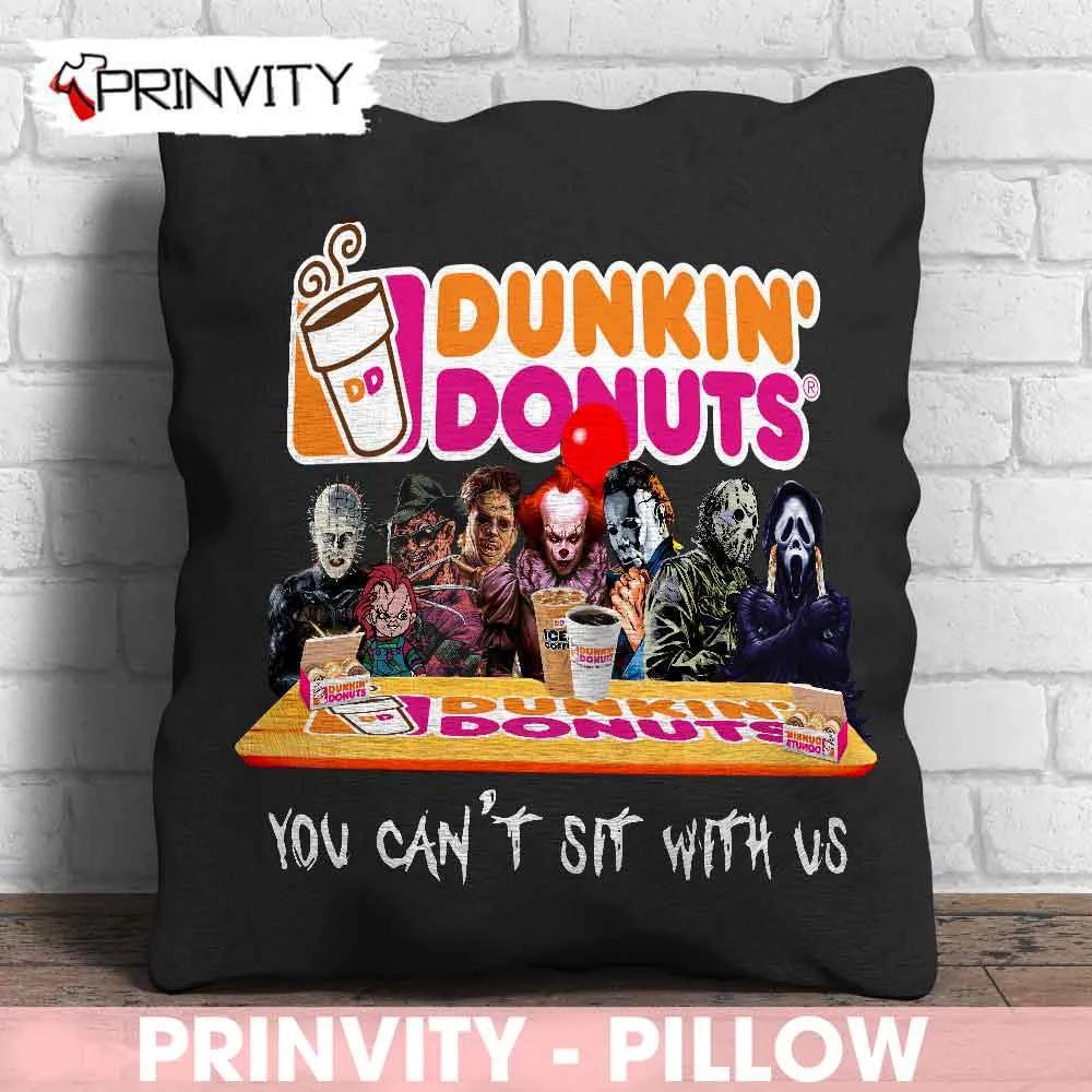 Dunkin' Donuts Horror Movies Halloween Mug, You Can't Sit With Us, Gift For Halloween, Dunkin' Donuts Global Coffee And Donuts, Size 14”x14”, 16”x16”, 18”x18”, 20”x20” - Prinvity